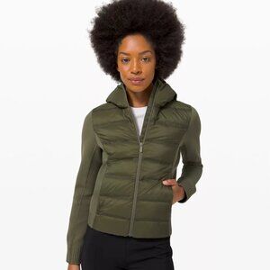 Lululemon Women's Armory Green Down & Around Insulated Bomber Jacket Size 6